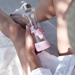 Trinkflasche aus Glas - PRINT 550 ml - Magnolia