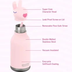 Trinkflasche Bestie Hase 460 ml, Edelstahl doppelwandig