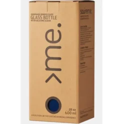 Trinkflasche Glas/Silikonhülle 0,6 l, navy (dunkelblau)