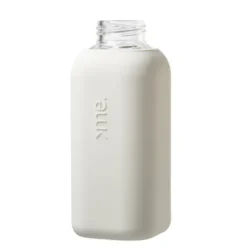 Trinkflasche Glas/Silikonhülle 0,6 l, white dove (weiß)