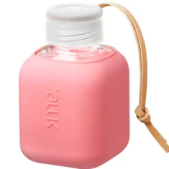 Trinkflasche Glas/Silikonhülle 0,37 l - cantaloupe melone