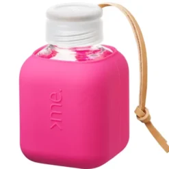 Trinkflasche Glas/Silikonhülle 0,37 l - glam pink