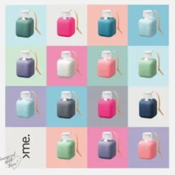 Trinkflasche Glas/Silikonhülle 0,37 l - mint green minze