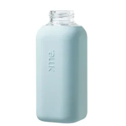 Trinkflasche Glas/Silikonhülle 0,6 l, surf blue (hellblau)
