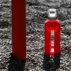 Trinkflasche Glas STAR 0,5 l rot