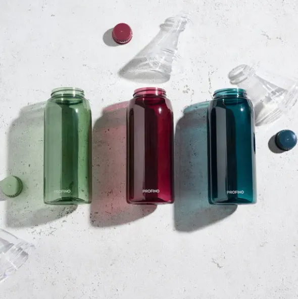 Trinkflasche 0,7 l grün Kunststoff mit Schraubverschluss + 2 Öffnungen