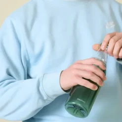 Trinkflasche 0,7 l grün Kunststoff mit Schraubverschluss + 2 Öffnungen
