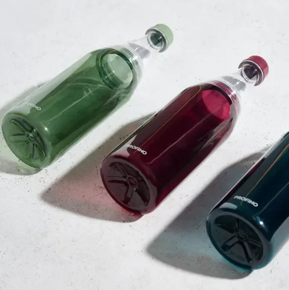 Trinkflasche 0,7 l grün Kunststoff mit Schraubverschluss + 2 Öffnungen