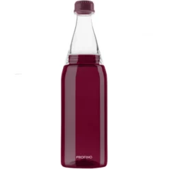 Trinkflasche 0,7 l rot Kunststoff mit Schraubverschluss + 2 Öffnungen