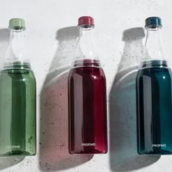 Trinkflasche 0,7 l rot Kunststoff mit Schraubverschluss + 2 Öffnungen
