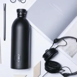 Trinkflasche 0,5 l URBAN aus Edelstahl, schwarz