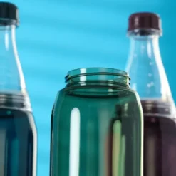 Trinkflasche 700 ml blau Kunststoff mit Schraubverschluss + 2 Öffnungen