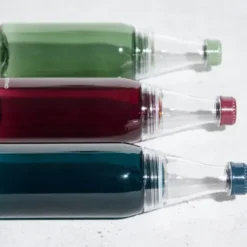 Trinkflasche 700 ml blau Kunststoff mit Schraubverschluss + 2 Öffnungen