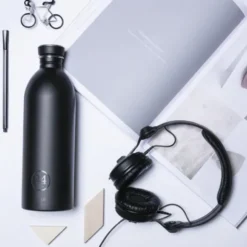 Trinkflasche URBAN 1l Edelstahl, schwarz