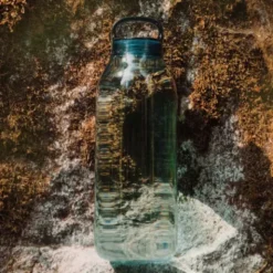 Trinkflasche WATERBOTTLE 500 ml mit Tragegriff, blau