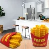 Tütenclip / Klammer Pommes Frites, 12 Stück mit magnetischer Box