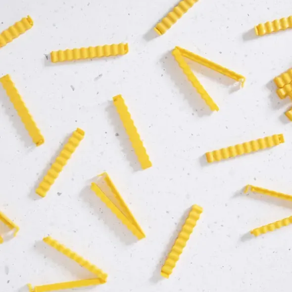 Tütenclip / Klammer Pommes, 12 Stück in magnetischer Box