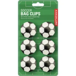Tütenclips Fußball – Verschlussklammern 6er-Set aus Kunststoff