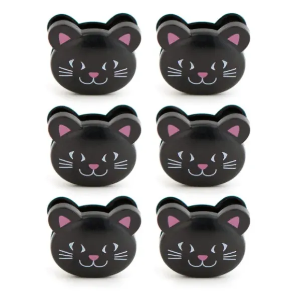 Tütenclips Tierklammern BLACK CAT 6er-Set