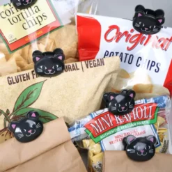 Tütenclips Tierklammern BLACK CAT 6er-Set