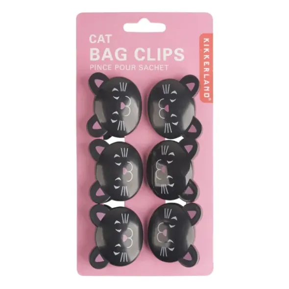 Tütenclips Tierklammern BLACK CAT 6er-Set
