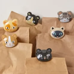 Tütenclips Tierklammern CAT 6er-Set