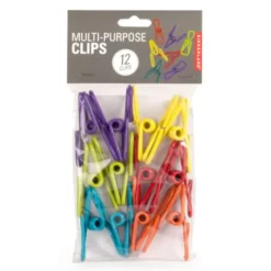 Tütenklammern Clips 12er-Set, bunt