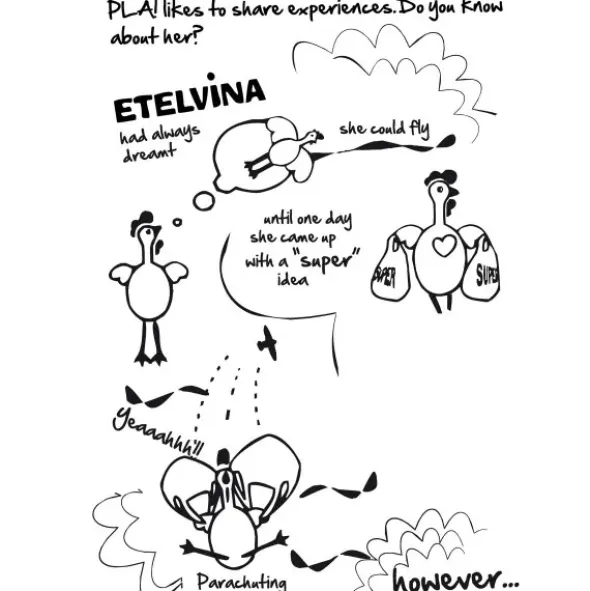 Tütensammler Tütenhuhn ETELVINA lila mit bunten Blumen