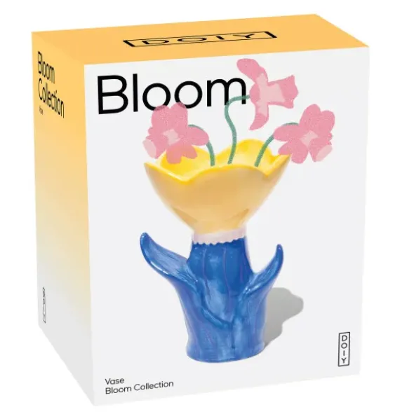 Vase Blume gelb - Bloom, Größe L