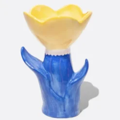Vase Blume gelb - Bloom, Größe L