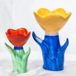 Vase Blume rot - Bloom, Größe S