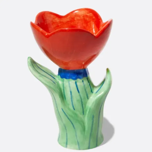 Vase Blume rot - Bloom, Größe S