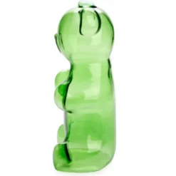 Vase Bär - Yummy Bear, Glas grün