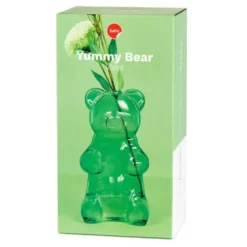 Vase Bär - Yummy Bear, Glas grün