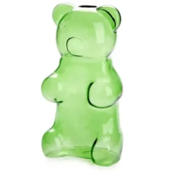 Vase Bär - Yummy Bear, Glas grün