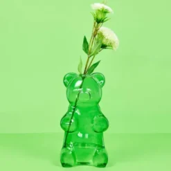 Vase Bär - Yummy Bear, Glas grün