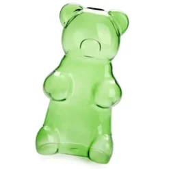 Vase Bär - Yummy Bear, Glas grün