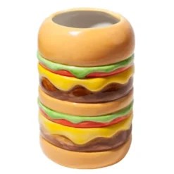 Vase Burger aus Keramik – bunte Deko Vase in Hamburger-Optik 18 cm