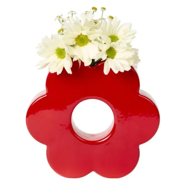 Vase Daisy - Gänseblümchenvase rot