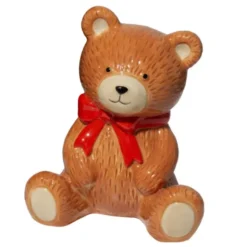 Vase & Dekofigur Teddybär – Blumenvase aus Keramik 15,5 cm