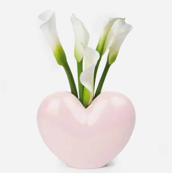 Vase Love - Herzvase aus rosa Keramik