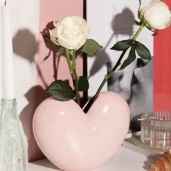 Vase Love - Herzvase aus rosa Keramik