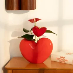 Vase Love - Herzvase aus roter Keramik