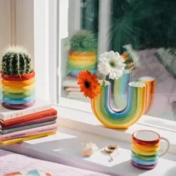 Vase Regenbogen, Keramik