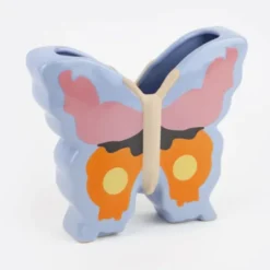 Vase Schmetterling blau
