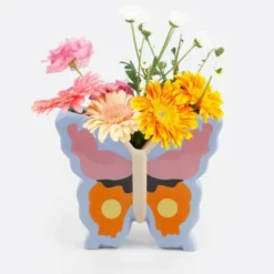 Vase Schmetterling blau