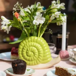 Vase Schnecke grün