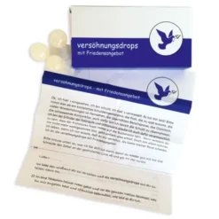 Versöhnungsdrops inkl. Beipackzettel mit Friedensangebot