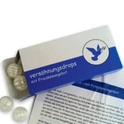 Versöhnungsdrops inkl. Beipackzettel mit Friedensangebot