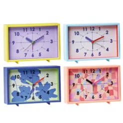 Vintage Wecker mit Licht- & Alarmfunktion hellblau
